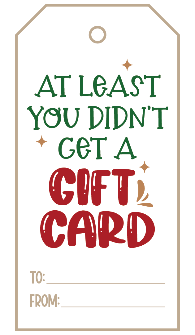 Customizable Funny Christmas Gift Tags