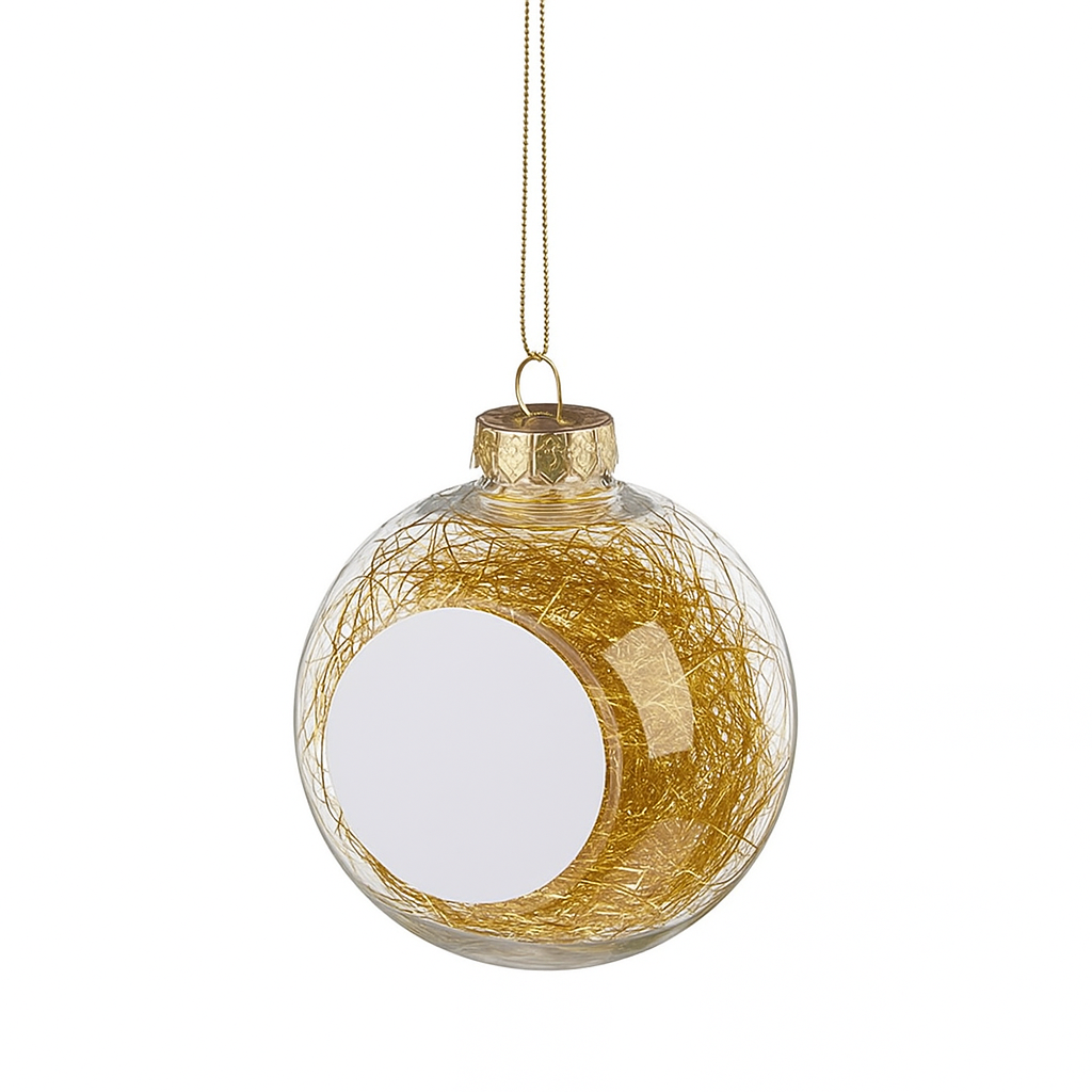 Customizable Clear Christmas Ball Ornaments with photo insert