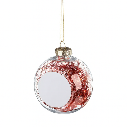 Customizable Clear Christmas Ball Ornaments with photo insert