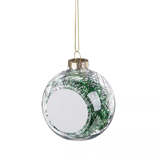 Customizable Clear Christmas Ball Ornaments with photo insert