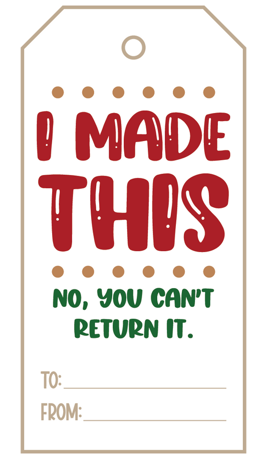 Customizable Funny Christmas Gift Tags